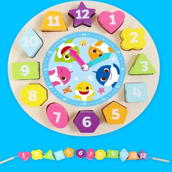 핑크퐁아기상어-시계블럭퍼즐